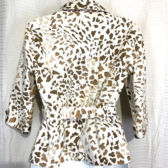 SUSAN BRISTOL Animal Print Belted Jacket Blazer 8 - Picture 5 of 8